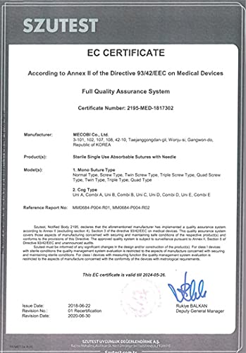 NeoGenesis PDO Mono Threads for Face and Body Lift 20PCS (31G X 12mm) (M3112)