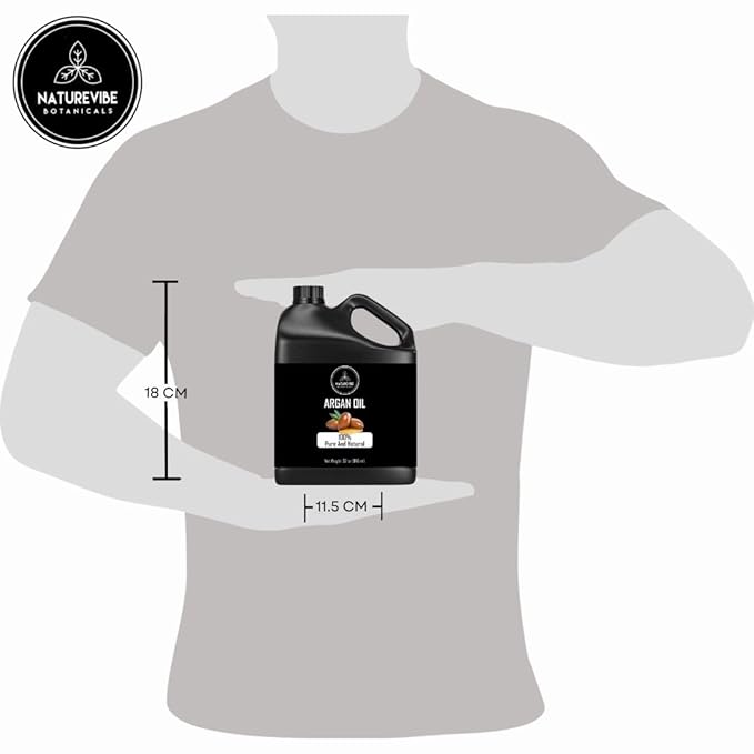 Naturevibe Botanicals Argan Oil 32 Ounces | 100% Pure and Natural | Great for Skin Care and Hair Care