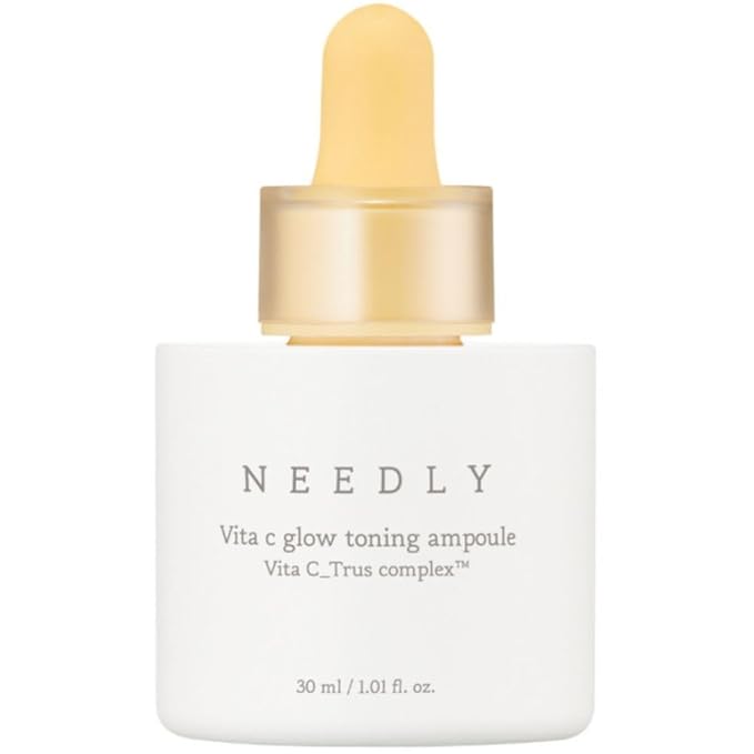NEEDLY | Vita C Glow Toning Ampoule | Lightweight Brightening Ampoule with Vita C Complex | For Tone Improvement and Moisturizing