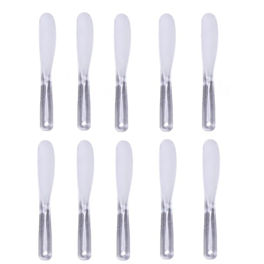 Leadigol 10 Pcs Cosmetic Facial Cream Mask Spatulas, Soft Cosmetic Mask Mixing Spoon Scoops Spatulas Stick Skin Care Tools Make Up Tools for Women Girls