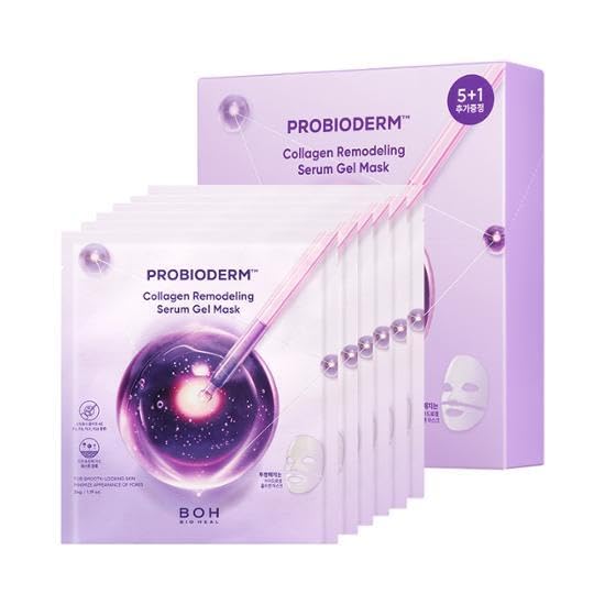 PROBIODERM™ Collagen Remodeling Serum Gel Mask (6ea X 34g) | Hydrogel Mask with Collagen Capsules for Firmness & Pore Refinement | Hydrating Facial Mask for Smoother Skin