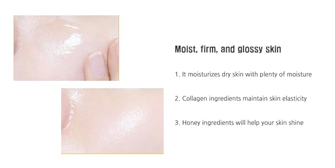 Coreana SHENIZ honey collagen Ampoule, Korean face serum, Marine Collagen 100000PPM, Anti-Aging, moisturizing, Complete with lively and glossy skin, 1.69fl.oz