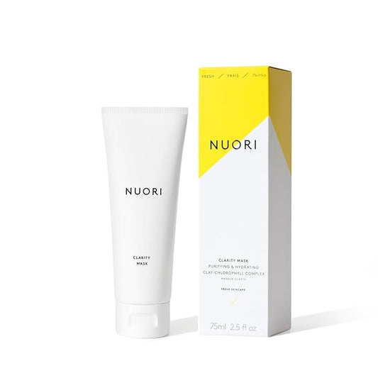 NUORI Clarity Mask| Hydrating Clay Mask With Kaolin and Bentonite Clays, For All Skin Types, All Natural, 75 ml / 2.5 fl oz