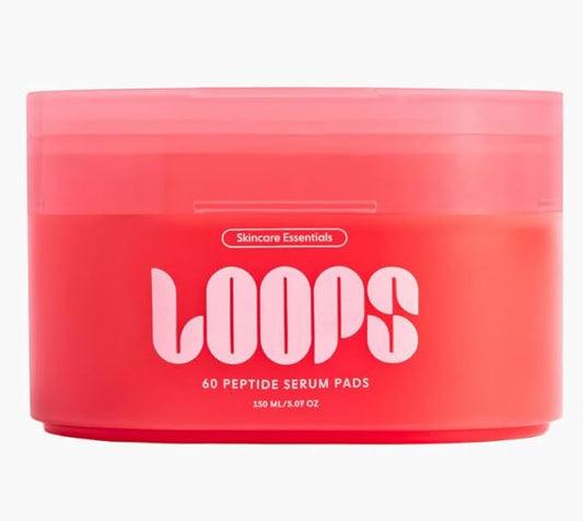 LOOPS Peptide Serum Korean Skincare - Firm, Fortify, and Fight Fine Lines - Anti-Wrinkle and Moisturizing Skin Care - Pre-soaked Veocell Embo Pad - Peptide Complex to Rejuvenate and Prejuvenate Face
