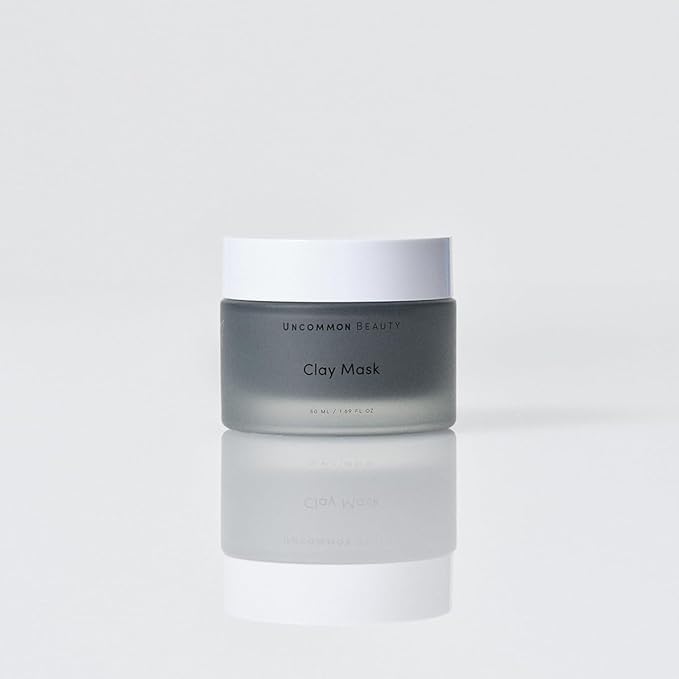 Clay Mask - Purifying and Hydrating Charcoal Powder Face Mask - All Skin Types, Vegan, Cruelty Free, Fragrance Free, 1.69 FL OZ