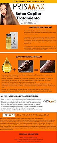 Prismax Nutritivo Deep-Conditioning Hair Treatment - Rejuvenate dry/damaged hair, improve manageability, reduce frizz/porosity with vitamin b6 and b5 panthenol - Formaldehyde-free - 5 Treatments