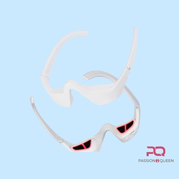 LumiEye Under-Eye Light Therapy Massager Glasses – Dual-Mode Red & Blue Light Therapy with Soothing Eye Massage for Fatigue, Puffiness, Dark Circles & Wrinkle Reduction