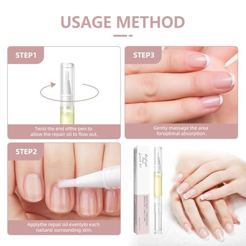 2PCS Cuticle Oil Pen， Nail Growth and Strengthener，Nail Growth Oil，Nail Hardener for Damaged nails
