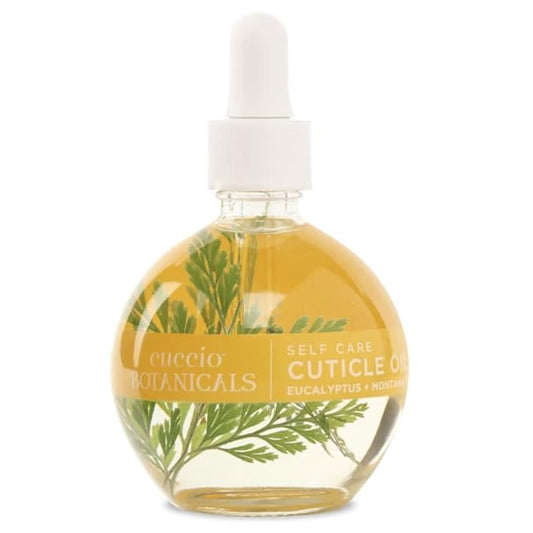 Cuccio Botanicals Eucalyptus & Montana Flower Cuticle Oil – Soothing Revitalizing Oil for Healthy Nails & Cuticles, 2.5 fl oz