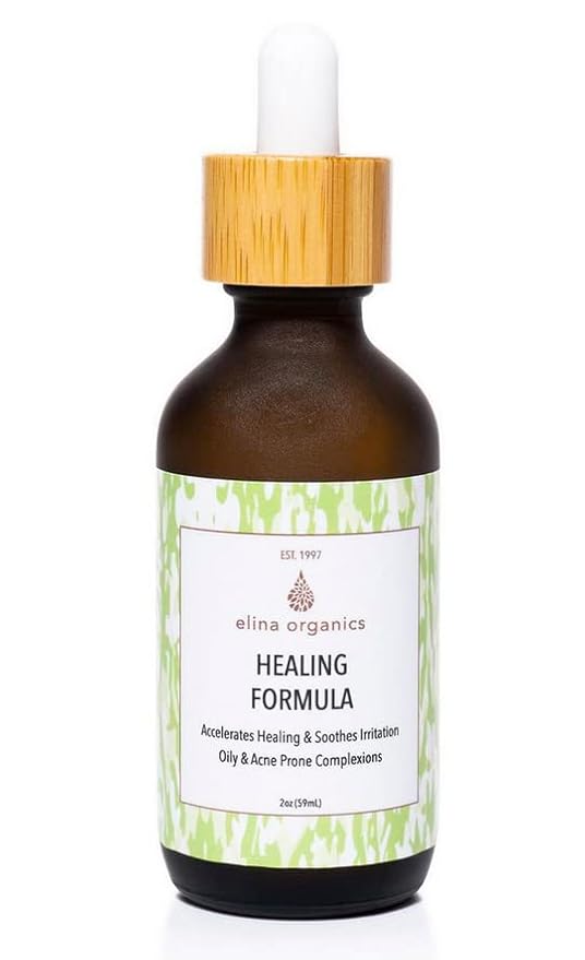Healing Formula, 2oz – Organic Calming Skin Serum with MSM, Sea Buckthorn & Spirulina – For Acne, Irritation & Redness