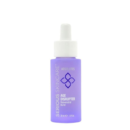 Serious Skincare Absolutes Age Disrupter Facial Treatment Serum with Resveratrol for Smooth & Radiant Skin - Grape Skin Stem Cells - Improve Elasticity - 1 oz.
