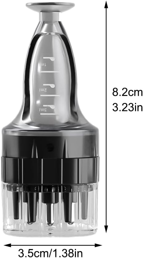 SYCOOVEN Scalp Applicator Comb for Hair Scalp Treatment, Hair Oil Root Comb Massager for Hair Growth, Essential Oil Bottle (Black)