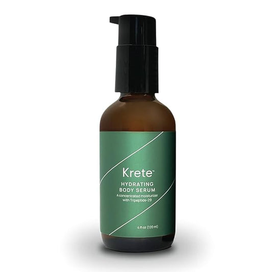 KRETE Hydrating Body Serum for Men - Moisturize, Smooth, Hydrate & Strengthen Your Skin In 30-Seconds, Oil-Free, All Skin Types, with Tripeptide-29 & Hyaluronic Acid