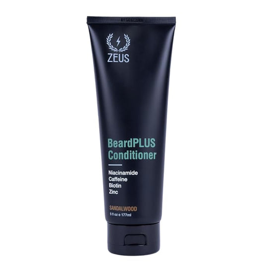 ZEUS BeardPLUS Conditioner for Men, Premium Beard Wash for Enhanced Growth, Thicker & Stronger Facial Hair with Biotin & Caffeine (Made in USA) 6 oz.