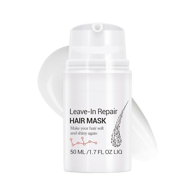 Leave-In Repair Hair Mask, Dry or Damaged Hair Mask Treatment, Repair Traight, Curly, Wavy, Thick, Thin Hair