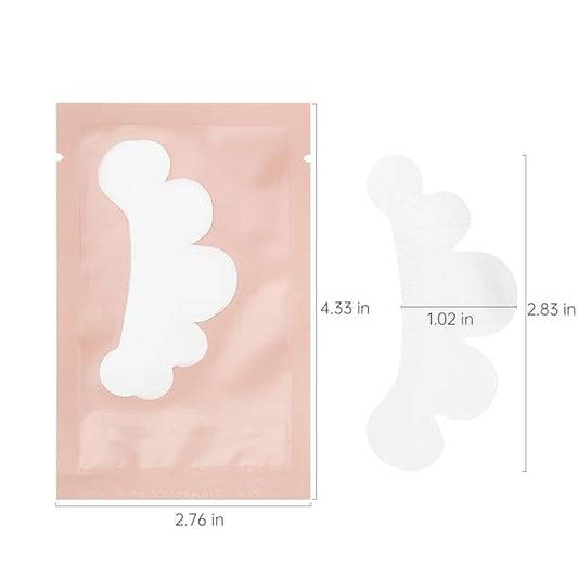100 Pair Eye Under Gel Pads Eyelash Extensions Patches,Lash Extension Lint Free Under Hydrogel Eye Mask Pads Beauty Tools (Pink)