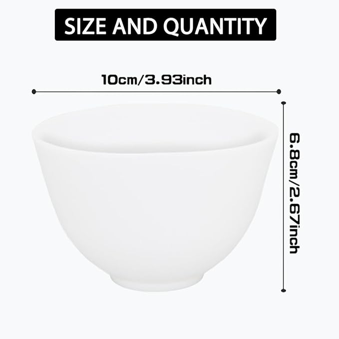 4 Piece Silicone Mixing Bowl Set, 3.93-Inch Microwaveable Silicone Bowls, Facial Bowls for Aestheticians, for Facial Masks, Mud Masks and Other Skin Care Products