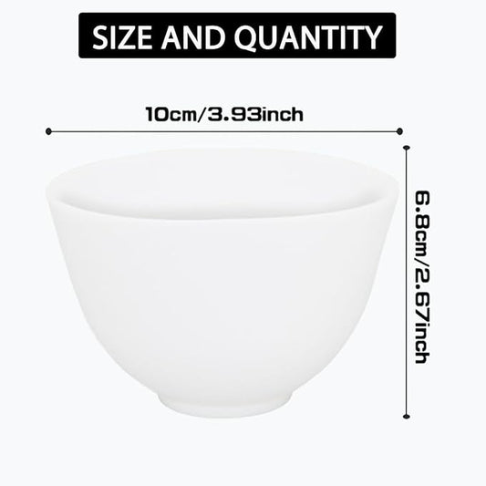 6 Piece Silicone Mixing Bowl Set, 3.93-Inch Microwaveable Silicone Bowls, Facial Bowls for Aestheticians, for Facial Masks, Mud Masks and Other Skin Care Products