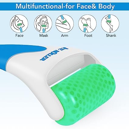 LitleFoxAR Ice Roller Fit for Uniser Skin Care, Face, Eyes and Body Special Massager Roller Puffiness Migraine Pain Relief and Minor Injury (Color White)