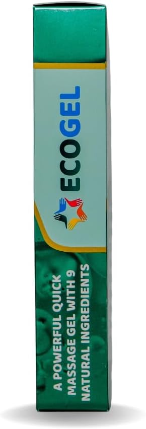Body Massage Gel; Fast Pain Relief; Sports Injury Gel; Ecogel – Fast-Acting, Natural Formula with 9 Ingredients, Anti-inflammatory for Sore Muscles, Arthritis, Sports Injuries – 200ml.