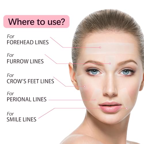 Face Tape Face Wrinkle Smoothing Tape Invisible Facial Wrinkle Patches 3Rollx10yards Repair Forehead Wrinkles 11's,Crow's Feet & Fine Lines,Help Prevent New Ones Freely to Tear