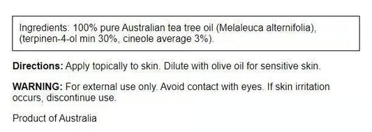 Swanson Tea Tree Oil 4 fl Ounce (118 ml) Liquid