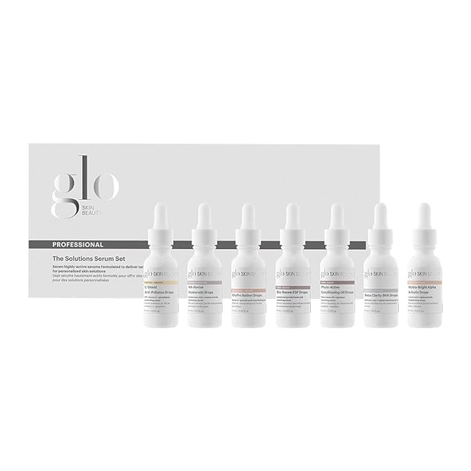 Glo Skin Beauty The Solution Serums Set | Target and Treat Specific Skin Concerns Including Dryness, Fine Lines, Hyperpigmentation, Blemishes, and Sensitivity