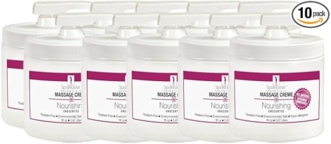 Master Massage Spamaster Unscented 16 Oz Massage Cream X10