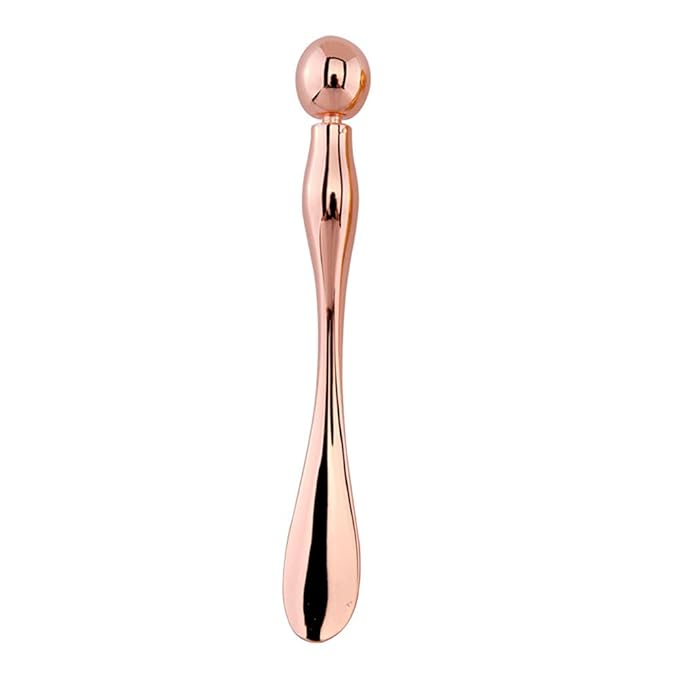 WOIWO 1 PCS Metal Cosmetics Dipping Spoon Cream Shovel Spoon Beauty Mask Small Spoon Eye Cream Stick (rose gold)