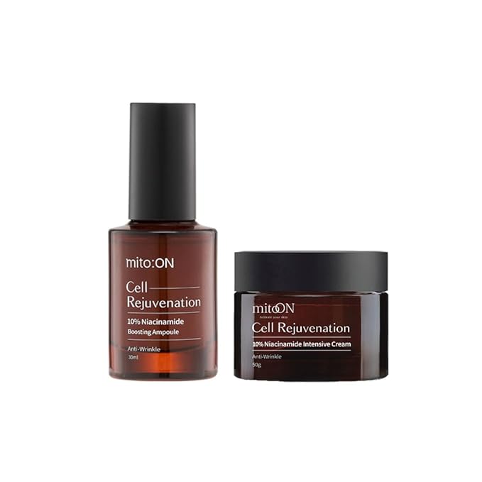 Mito-on Cell Rejuvenation 10% Niacinamide Serum and Cream Bundle