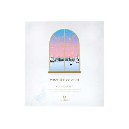 MIZON Eye Skincare Set - Special Winter is Coming Set, eye cream and undereye patches, wrinkle care, skin elasticity, moisturizing, for dark circles and eye bags (Collagen Set)
