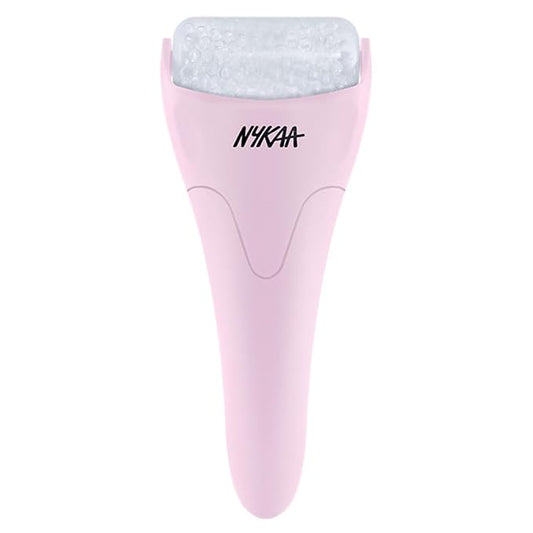 Nykaa Naturals Ice Roller Massage for Face Toning - Reduces Clogged Pores - Improves Absorption - Releases Neck Stiffness - Pink - 1 pc