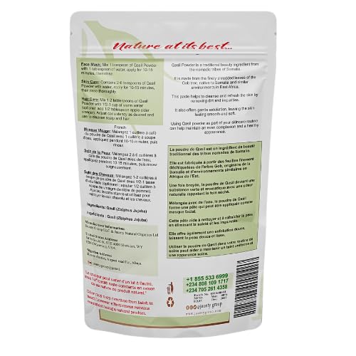 Jaunty Qasil Powder 30 grams - Authentic African | Plant Based Mask | Deep Cleansing | Beauty Secret | Ethically Sourced from Somalia All Skin Types