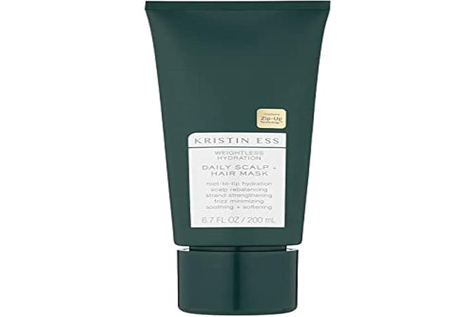 Kristin Ess Hair Weightless Hydration Daily Scalp + Hair Mask - Soothes Scalp, Hydrates Hair, Rebalancing Treatment, Frizz Minimizing, Vegan, Color & Keratin Safe, 6.7 fl oz