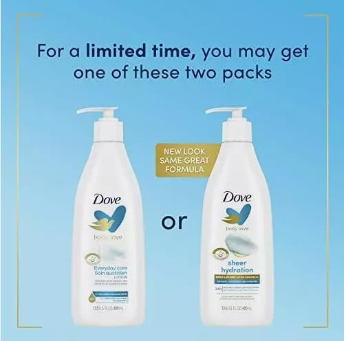 Dove Body Love Sheer Hydration Body Lotion, 24h Moisturizing, 13.5 fl oz / 400 ml - 1 Count