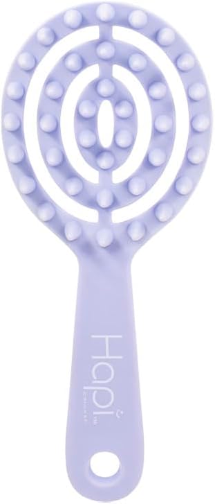 Cricket Hapi So Clean Scalp Massager Brush – Silicone Scrubber & Exfoliator for Hair & Scalp Care, 38 Firm Tapered Teeth, Shampoo Brush for Shower & Salon - Light Purple