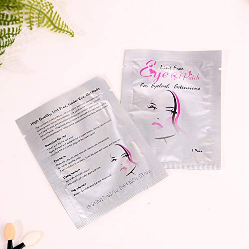 50 Pairs Eyelash Extension Under Eye Gel Pads Lint Free Eye Gel Pads for Eyelash Extension Supplies Beauty Makeup Eye Mask Kit Eye Mask Beauty Tool Accessories