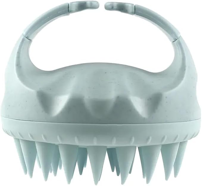 Premium Eco-Friendly Silicone Scalp Massager Brush, Stimulates Hair Growth, Deep Cleansing, Oil Control and Gentle Exfoliation, Ideal for All Hair Types, Men, Women, Kids, and Pets (White)