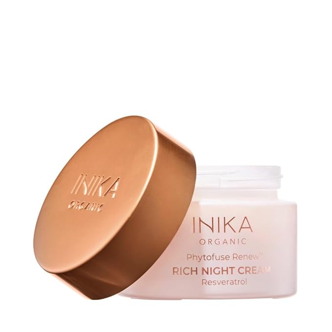 INIKA Organic Phytofuse Renew™ Rich Night Cream | Extra rich, nutritive night cream that deeply hydrates and rejuventates. Vegan and Organic Ingredients