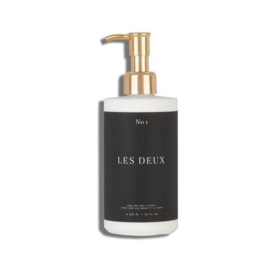 Les Deux Ultra Hydrating Body Lotion for Dry Skin - Moisturizing SKIN MOISTURIZER with Shea Butter, Jojoba Oil, Aloe - All Day Hydration (10 Fl OZ, No 1 - Incense, Cedar, Rosewood)