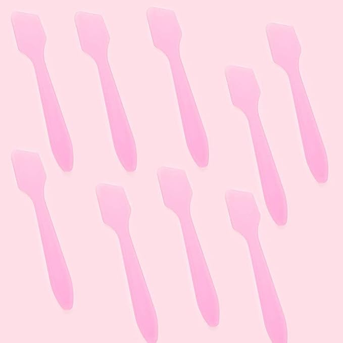 AKOAK 30 Pieces Mini Makeup Spatula, Professional Plastic Face Cream Mask Churn, Skin Care Cream Spoon DIY Mix and Sample for Home Salons