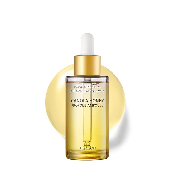 Canola Honey Propolis Super Glowing Ampoule 1.69 fl. oz /50ml Korean Skin Care, Glow Boosting / Visibly Firms, Smoothes and Boosts Radiance