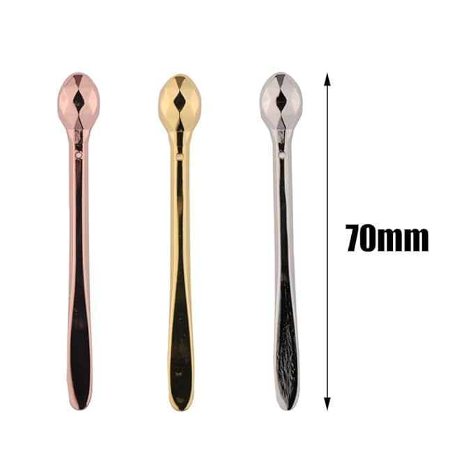 3 Pcs Eye Cream Applicator Wand Sticks Metal Eye Cream Spoon Cosmetics Spoon Applicators Anti-wrinkle Anti-aging Eye Massagers for Girls Women（gold，rose gold，silver）