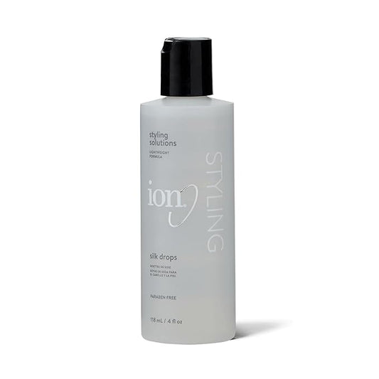 ion Silk Drops, Adds Shine & Softness, Lightweight Formula, Frizz Control, Infused with Silk Protein
