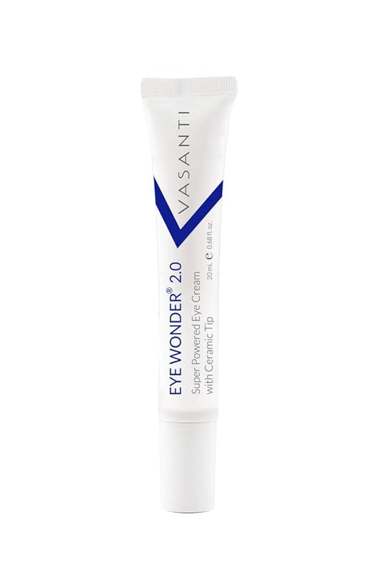 VASANTI Eye Wonder 2.0 (20mL) - Removes Dark Circles, Puffiness, Wrinkles - Paraben Free & Vegan Friendly with Ceramic Tip