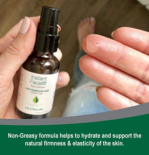 Hyalogic Instant Facelift Serum - Hyaluronic Acid & Pepha®-Tight for Skincare - Facial Serum for Instant Skin Firming, Fine Line & Wrinkle Reduction - Clean Formula for Healthy Skin (1 Fl Oz)