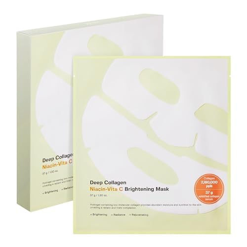 SUNGBOON EDITOR Deep Collagen Niacin-Vita C Overnight Mask 37gx4ea | Real Collagen 2,160,000PPB with Niacinamide & Vitamin C | Hydrating Face Mask for Glass Skin | Korean Skincare Routine