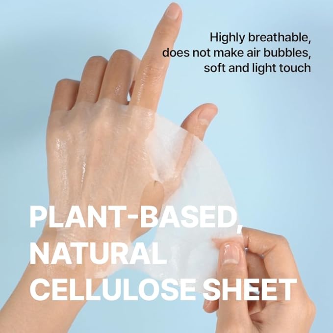 Cica Calming Authentic Glow Sheet Mask - Skin Soothing for Sensitive Blemish Troubled skin, Heartleaf, centella asiatica extract, hydration, skin barrier, Korean skincare, 10 sheets/0.7 oz