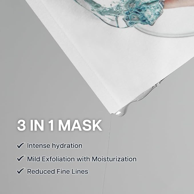 ROVECTIN] Dr. Mask AQUA (5 ea.) - 7 Layers of Hyaluronic Acid Facial Mask Sheet with Niacinamide (Vitamin B3) and Panthenol (Vitamin B5)
