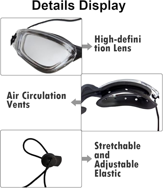 Moisture Chamber Goggles for Dry Eye Relief，Post Eye Surgery Recovery and Eyes Protection, 3D Care Moisturizing Eye Mask with Air Holes